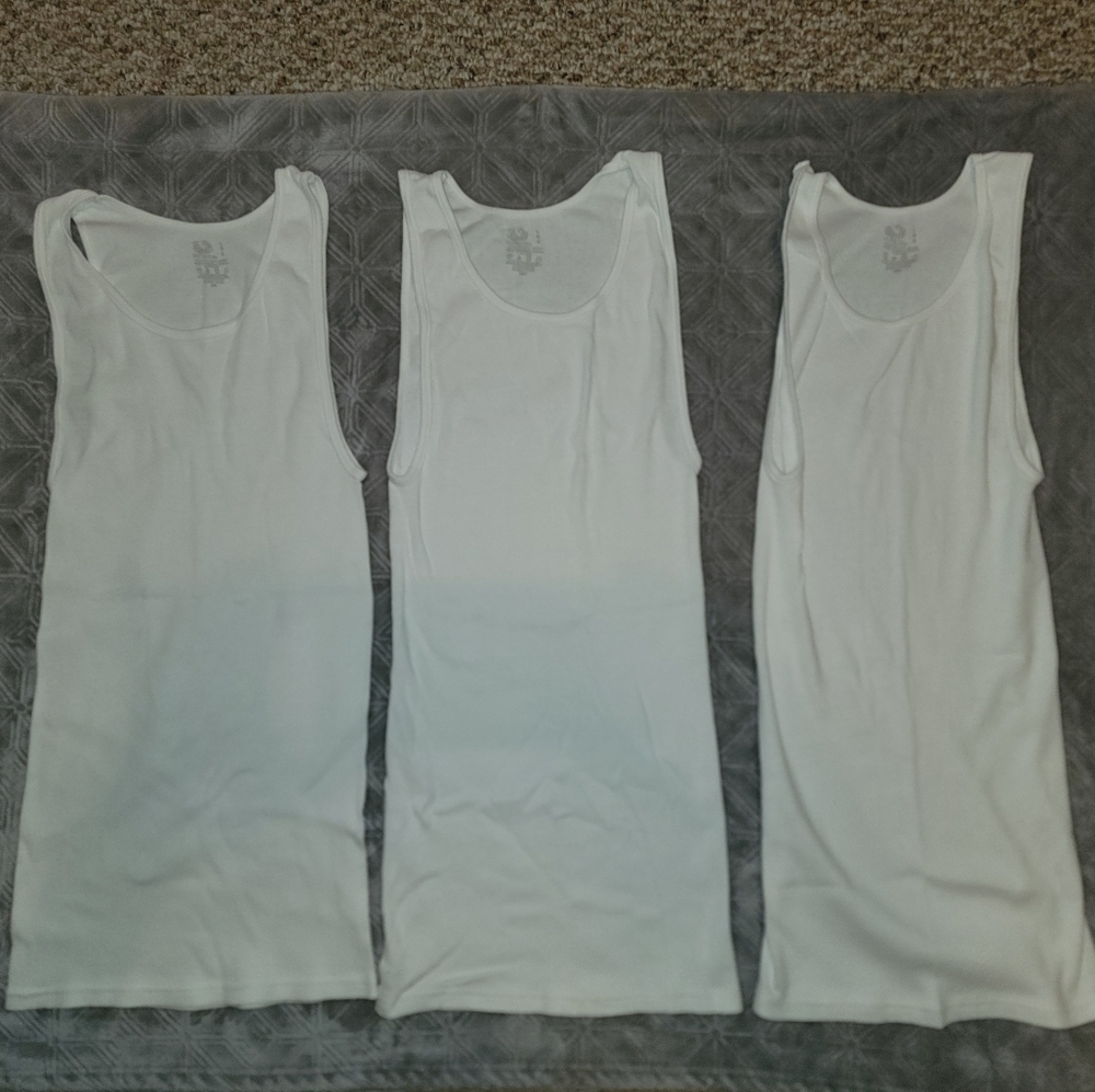 Fruit Of The Loom Men's White Tank Tops 6 Pack - Picture 2 of 6